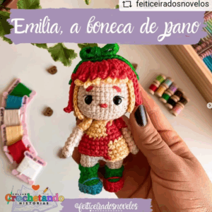 Receita de amigurumi gratuita - Emilia