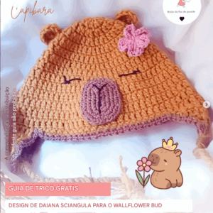 Receita de Crochê gratuita - Gorro Capivara
