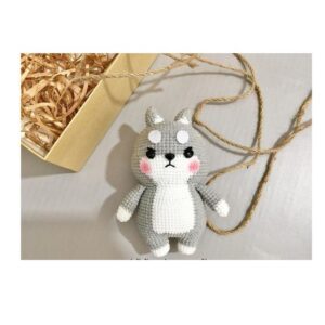 Receita de amigurumi em PDF - Snow, o cão Husky