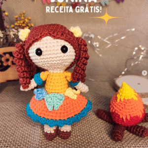 Receita de amigurumi gratuita - Junina