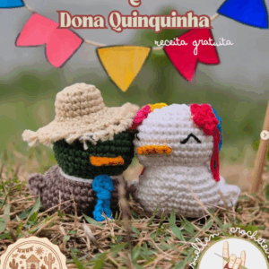 Receita de amigurumi gratuita - Nho Patuino e Dona Quinquinha