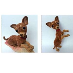 Receita de amigurumi em PDF - Pinscher