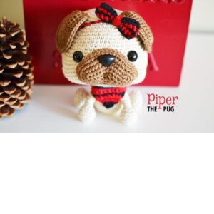 Receita de amigurumi em PDF - Piper O Pug
