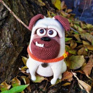 Receita de amigurumi em PDF - Pug Mel