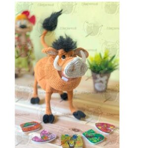 Receita de amigurumi em PDF - Pumba - O Rei Leão