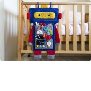 Receita de amigurumi em PDF - Robô Organizador