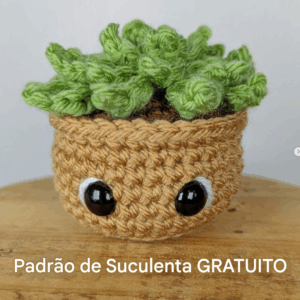 Receita de amigurumi gratuita - Suculenta