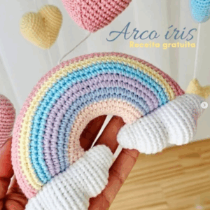 Receita de amigurumi gratuita - Arco Iris