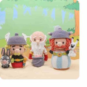 Receita de amigurumi em PDF - Asterix e seus amigos