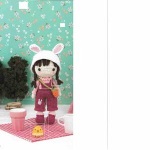 Receita de amigurumi em PDF - Boneca com chapéu de coelho