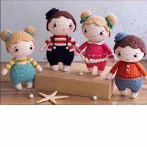 Receita de amigurumi em PDF - Bonequinhos Gordinhos