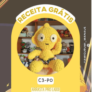 Receita de amigurumi gratuita - C-3PO - Star Wars
