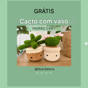 Receita de amigurumi gratuita - Cactus