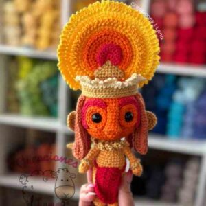 Receita de amigurumi em PDF - Deus Tonatiuh