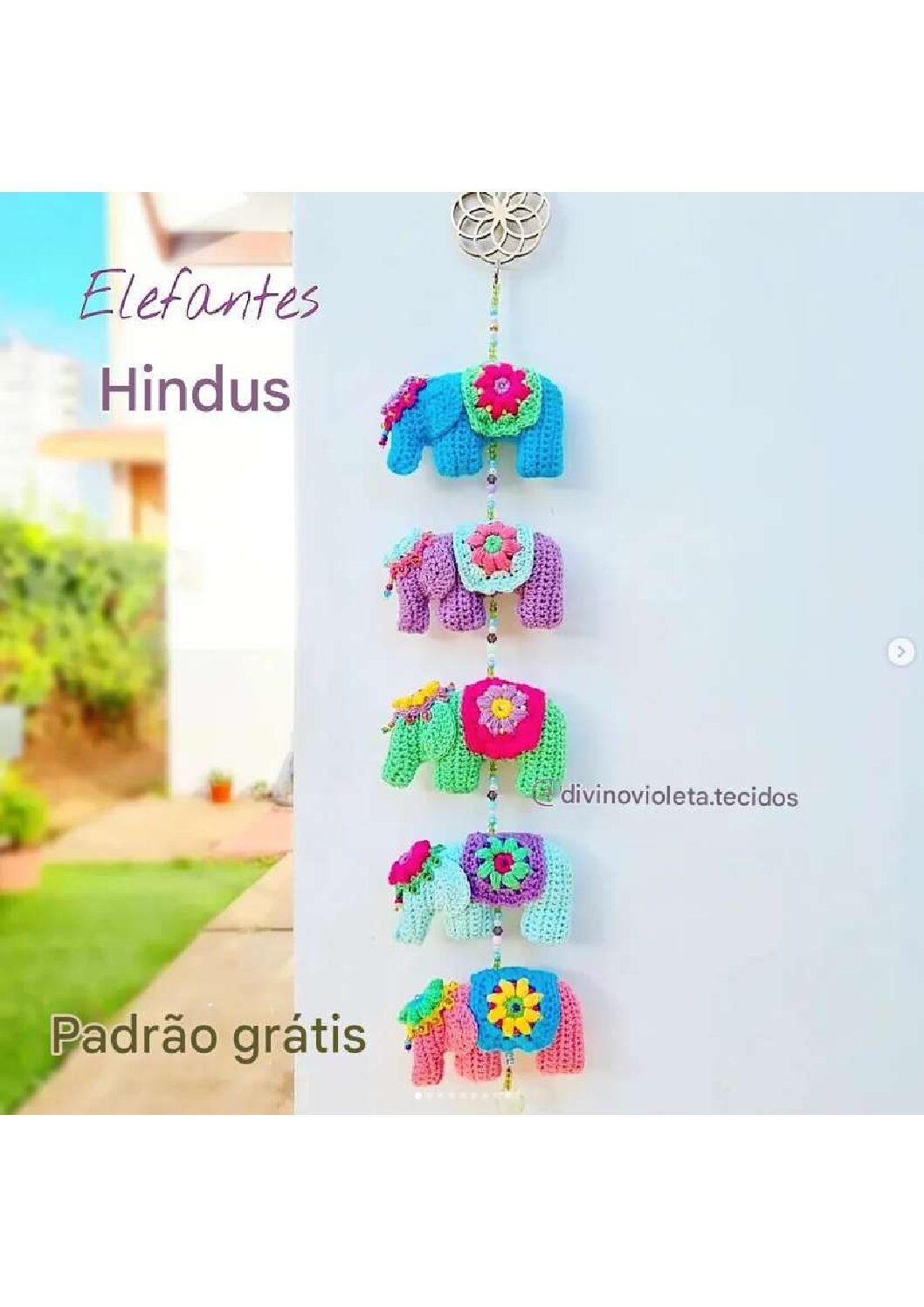 Receita de amigurumi gratuita - Elefantes Hindus