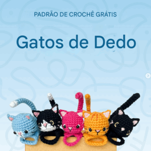 Receita de amigurumi gratuita - Gatos de dedo