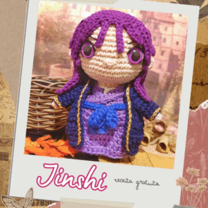Receita de amigurumi gratuita - Jinshi ( Diários do Boticário )