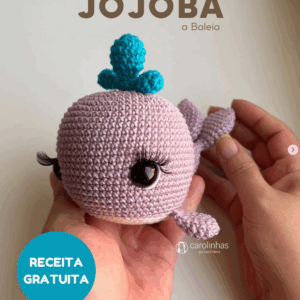 Receita de amigurumi gratuita - Jojoba a Baleia
