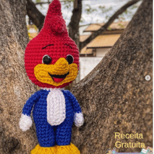 Receita de amigurumi gratuita - Pica Pau