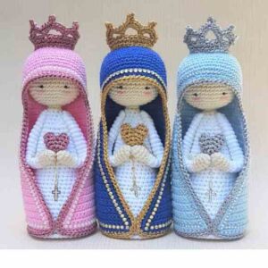 Receita de amigurumi em PDF- Santinhas