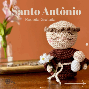 Receita de amigurumi gratuito - Santo Antônio