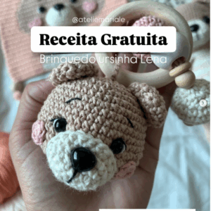 Receita de amigurumi gratuita - Ursinha Lena