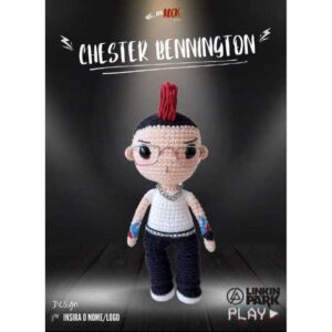 Receita de amigurumi em PDF - Chester Bennington - Linkin Park