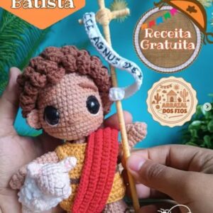 Receita de amigurumi gratuita - São João Batista