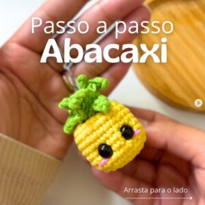 Receita de amigurumi gratuita - Abacaxi