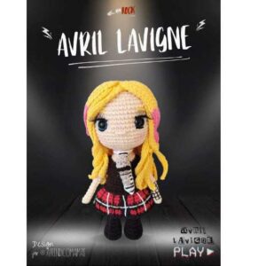 Receita de amigurumi em PDF - Avril Lavigne