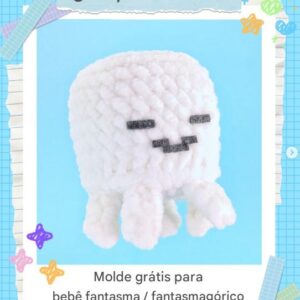 Receita de amigurumi gratuita - Bebê Fantasma