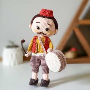 Receita de amigurumi em PDF - Baterista do Ramadã