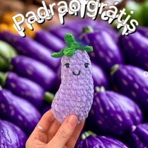 Receita de amigurumi gratuita - Beringela
