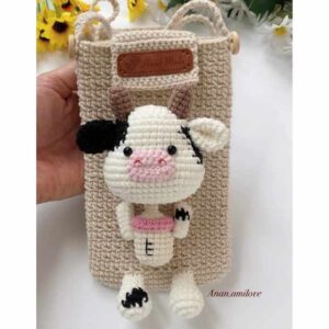 Receita de amigurumi em PDF - Bolsa Vaca