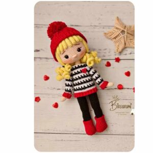 Receita de amigurumi em PDF - Boneca Bibi