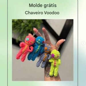 Receita de amigurumi gratuita - Chaveiro Voodoo