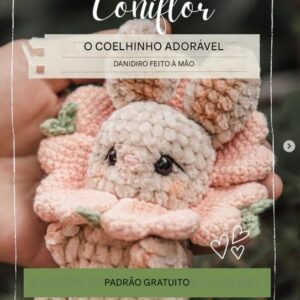Receita de amigurumi gratuito - Coniflor