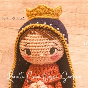Receita de amigurumi gratuita - Coroa da Nossa senhora
