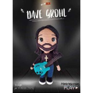 Receita dfe amigurumi em PDF - Dave Grohl - Foo Fighters