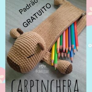 Receita de amigurumi gratuito - Estojo capivara
