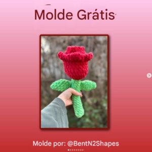 Receita de amigurumi gratuita - Flor grande