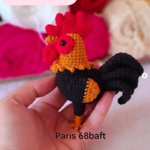 Receita de amigurumi gratuito - Galo