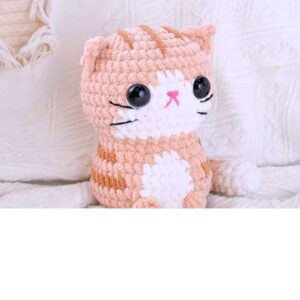 Receita de amigurumi em PDF - Gatinho Malhado