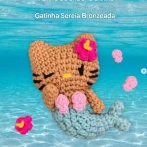 Receita de amigurumi gratuita - Hello Kitty Sereia