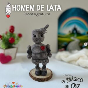 Receita de amigurumi gratuita - Homem de lata - Mágico de Oz