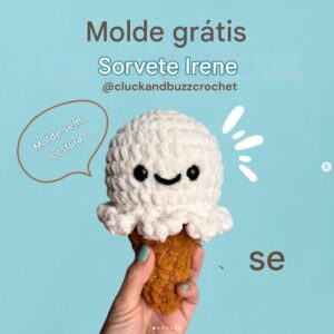 Receita de amigurumi gratuita - Irene o Sorvete
