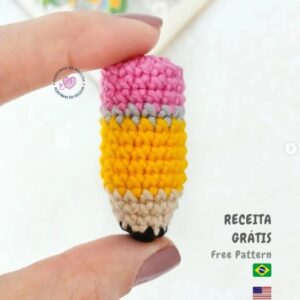 Receita de amigurumi gratuita - Lápis