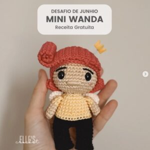 Receita de amigurumi gratuita - Mini Wanda