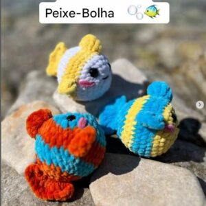 Receita de amigurumi gratuita - Peixe Bolha