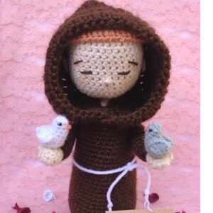 Receita de amigurumi em PDF - São Francisco de Assis
